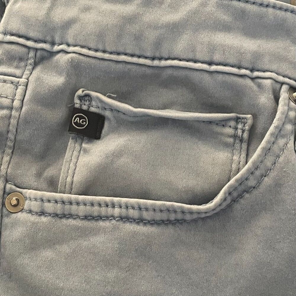AG Adriano Goldschmied The Stilt Cigarette Pants 30R Cool Light Blue Straight - Picture 9 of 10
